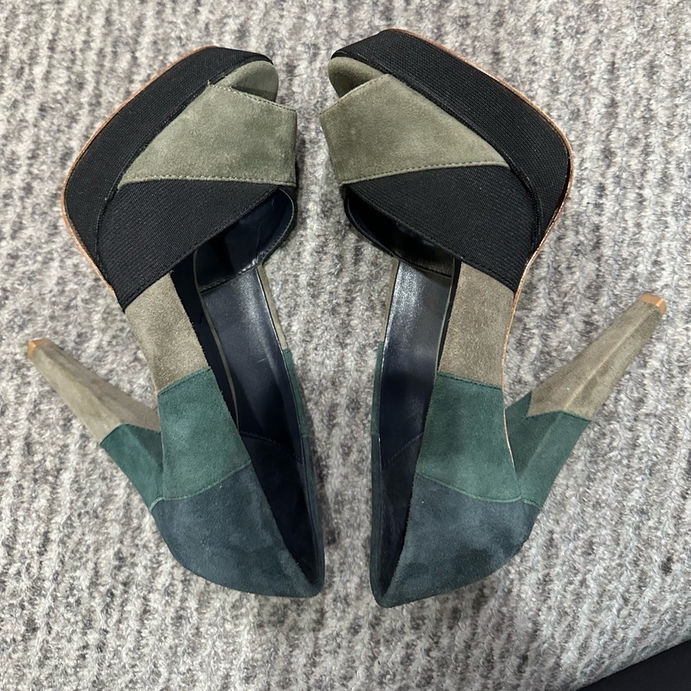 7 For All Mankind Open Toed Platform Heels, Size … - image 6